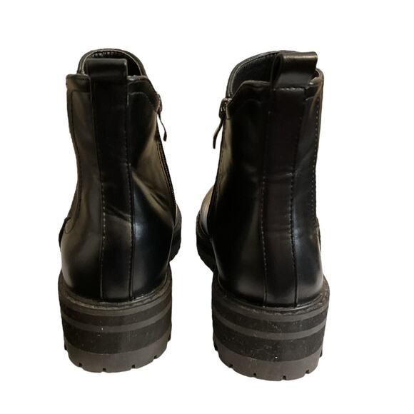 Shein Boots Women's Platform Sz 6.5M Black Ankle Side Zip Chunkly Rubber Sole - Picture 8 of 16